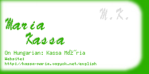 maria kassa business card